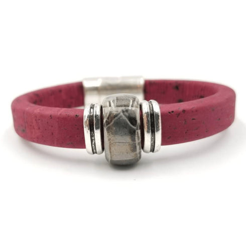 Wine Cork Porcelain Bead Bracelet